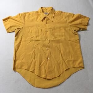 Vintage Size 16.5  60s 70s Nobility Shirt Permanently Pressed 2 Pockets YELLOW